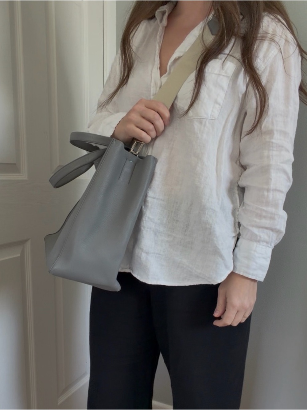 Tiffany & Co. Gray Leather Tote with Beige Strap - Picture 16 of 16